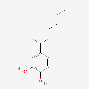 molecular formula C13H20O2 B573794 1,2-Benzenediol,4-(1-methylhexyl)- CAS No. 162131-23-9