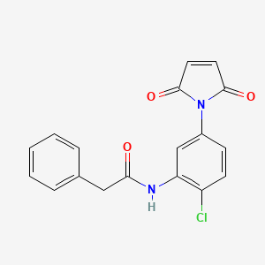 molecular formula C18H13ClN2O3 B5737983 N-[2-chloro-5-(2,5-dioxopyrrol-1-yl)phenyl]-2-phenylacetamide 