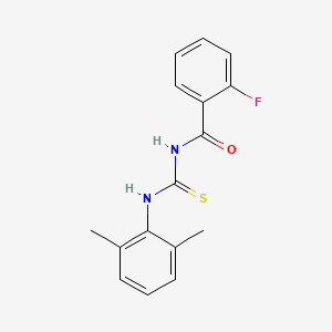 molecular formula C16H15FN2OS B5737990 N-[(2,6-dimethylphenyl)carbamothioyl]-2-fluorobenzamide 