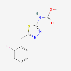 molecular formula C11H10FN3O2S B5738041 methyl N-[5-[(2-fluorophenyl)methyl]-1,3,4-thiadiazol-2-yl]carbamate 