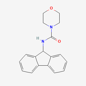 molecular formula C18H18N2O2 B5738077 N-(9H-fluoren-9-yl)morpholine-4-carboxamide 