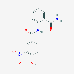 molecular formula C15H13N3O5 B5738094 N-(2-carbamoylphenyl)-4-methoxy-3-nitrobenzamide 