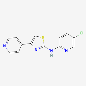 molecular formula C13H9ClN4S B5738135 N-(5-chloropyridin-2-yl)-4-pyridin-4-yl-1,3-thiazol-2-amine 
