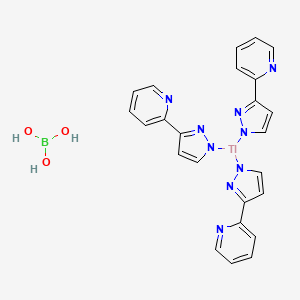 molecular formula C24H21BN9O3Tl B573816 Thallium hydrotris[3-(2-pyridyl)pyrazol-1-YL]borate CAS No. 165257-90-9