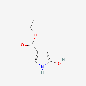 molecular formula C7H9NO3 B573817 Ethyl 5-hydroxy-1H-pyrrole-3-carboxylate CAS No. 166656-43-5