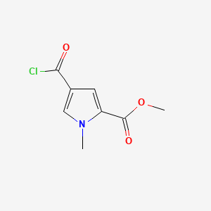 molecular formula C8H8ClNO3 B573820 Methyl 4-(chlorocarbonyl)-1-methyl-1H-pyrrole-2-carboxylate CAS No. 162226-85-9