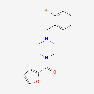molecular formula C16H17BrN2O2 B5738203 [4-(2-BROMOBENZYL)PIPERAZINO](2-FURYL)METHANONE 