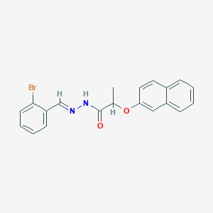 molecular formula C20H17BrN2O2 B5738319 N-[(E)-(2-bromophenyl)methylideneamino]-2-naphthalen-2-yloxypropanamide 