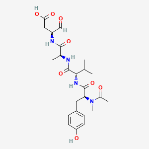 molecular formula C24H34N4O8 B573835 Acetyl-(N-methyl)tyrosyl-valyl-alanyl-aspartal CAS No. 160806-26-8