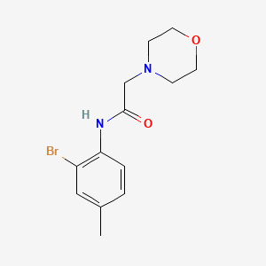 molecular formula C13H17BrN2O2 B5738447 N-(2-Bromo-4-methylphenyl)-2-morpholinoacetamide 
