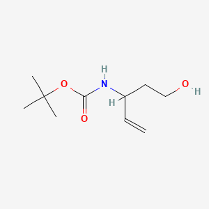 molecular formula C10H19NO3 B573850 Tert-butyl (5-hydroxypent-1-en-3-yl)carbamate CAS No. 175431-35-3