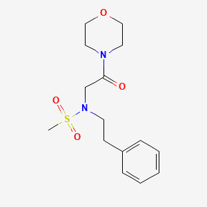 molecular formula C15H22N2O4S B5738500 N-[2-(morpholin-4-yl)-2-oxoethyl]-N-(2-phenylethyl)methanesulfonamide 