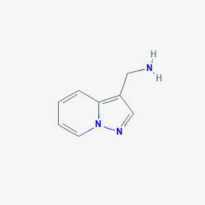 molecular formula C8H9N3 B057386 Pyrazolo[1,5-A]pyridin-3-ylmethanamine CAS No. 118054-99-2