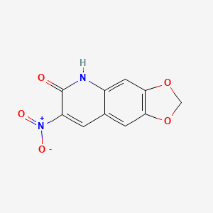molecular formula C10H6N2O5 B573863 7-Nitro-[1,3]dioxolo[4,5-G]quinolin-6-OL CAS No. 163458-79-5