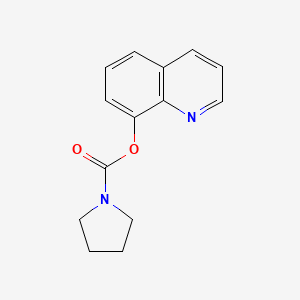 molecular formula C14H14N2O2 B5738745 Quinolin-8-yl pyrrolidine-1-carboxylate 