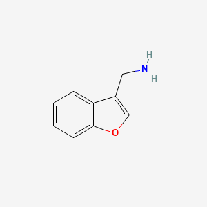molecular formula C10H11NO B573876 (2-Methyl-1-benzofuran-3-yl)methanamine CAS No. 165737-04-2