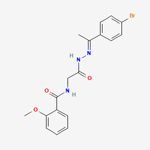 molecular formula C18H18BrN3O3 B5738762 N-[2-[(2E)-2-[1-(4-bromophenyl)ethylidene]hydrazinyl]-2-oxoethyl]-2-methoxybenzamide 