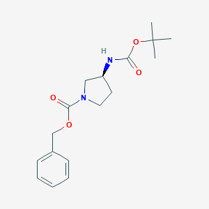molecular formula C17H24N2O4 B057388 S-1-Cbz-3-Boc-aminopyrrolidine CAS No. 122536-74-7
