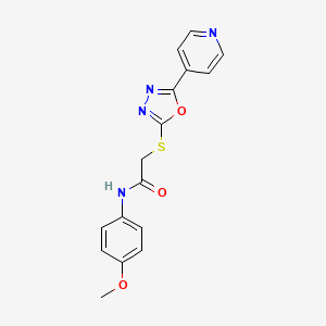 molecular formula C16H14N4O3S B5738804 N-(4-methoxyphenyl)-2-{[5-(pyridin-4-yl)-1,3,4-oxadiazol-2-yl]sulfanyl}acetamide 