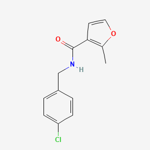 molecular formula C13H12ClNO2 B5738818 N-[(4-chlorophenyl)methyl]-2-methylfuran-3-carboxamide 