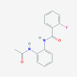 molecular formula C15H13FN2O2 B5738916 N-(2-acetamidophenyl)-2-fluorobenzamide 