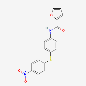 molecular formula C17H12N2O4S B5739136 N-{4-[(4-nitrophenyl)sulfanyl]phenyl}furan-2-carboxamide 