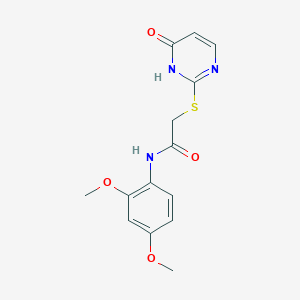 molecular formula C14H15N3O4S B5739235 N-(2,4-dimethoxyphenyl)-2-[(6-oxo-1H-pyrimidin-2-yl)sulfanyl]acetamide 