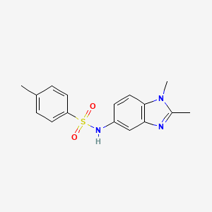 molecular formula C16H17N3O2S B5739250 N-(1,2-dimethylbenzimidazol-5-yl)-4-methylbenzenesulfonamide 