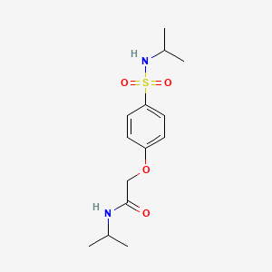 molecular formula C14H22N2O4S B5739271 N-propan-2-yl-2-[4-(propan-2-ylsulfamoyl)phenoxy]acetamide 