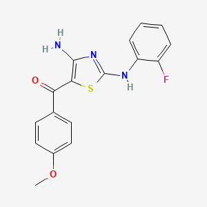 molecular formula C17H14FN3O2S B5739294 N2-(2-FLUOROPHENYL)-5-(4-METHOXYBENZOYL)-1,3-THIAZOLE-2,4-DIAMINE 