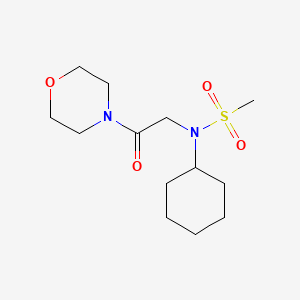 molecular formula C13H24N2O4S B5739393 N-cyclohexyl-N-(2-morpholin-4-yl-2-oxoethyl)methanesulfonamide 