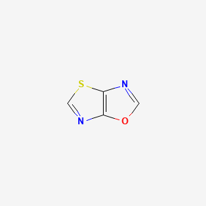 molecular formula C4H2N2OS B573942 [1,3]Thiazolo[5,4-d][1,3]oxazole CAS No. 178472-73-6