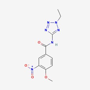 molecular formula C11H12N6O4 B5739450 N-(2-ethyltetrazol-5-yl)-4-methoxy-3-nitrobenzamide 