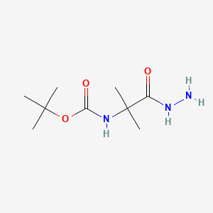 Alanine, N-[(1,1-dimethylethoxy)carbonyl]-2-methyl-, hydrazide (9CI)