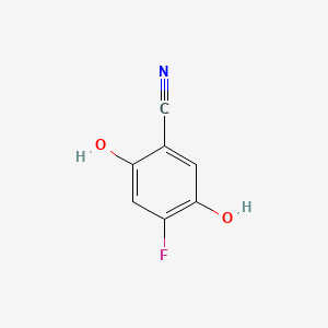molecular formula C7H4FNO2 B573974 4-Fluoro-2,5-dihydroxybenzonitrile CAS No. 186590-11-4