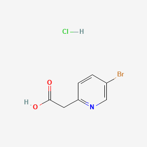 molecular formula C7H7BrClNO2 B573975 2-(5-Bromopyridin-2-YL)acetic acid hydrochloride CAS No. 192642-96-9