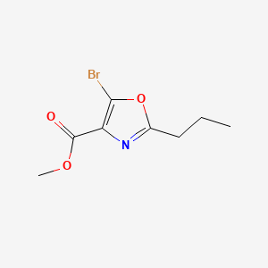 molecular formula C8H10BrNO3 B573979 Methyl 5-bromo-2-propyloxazole-4-carboxylate CAS No. 166591-42-0