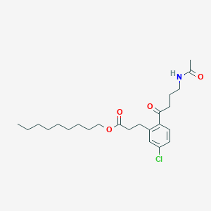 Nonyl 2-(4-acetamidobutyryl)-5-chlorohydrocinnamate