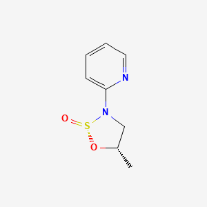 molecular formula C8H10N2O2S B573980 2-[(2S,5S)-5-Methyl-2-oxido-1,2,3-oxathiazolidin-3-yl]pyridine CAS No. 174955-55-6