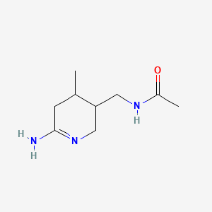 molecular formula C9H17N3O B573981 ACETAMIDE, N-[(6-AMINO-2,3,4,5-TETRAHYDRO-4-METHYL-3-PYRIDINYL)METHYL]- CAS No. 190909-33-2