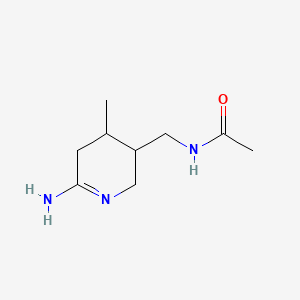 molecular formula C9H17N3O B573981 N-[(6-Amino-4-methyl-2,3,4,5-tetrahydro-3-pyridinyl)methyl]acetamide CAS No. 190909-33-2