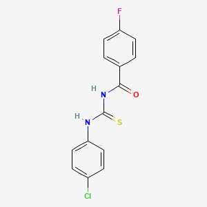 molecular formula C14H10ClFN2OS B5739815 N-[(4-chlorophenyl)carbamothioyl]-4-fluorobenzamide CAS No. 6383-82-0