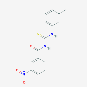 molecular formula C15H13N3O3S B5739909 N-[(3-methylphenyl)carbamothioyl]-3-nitrobenzamide 