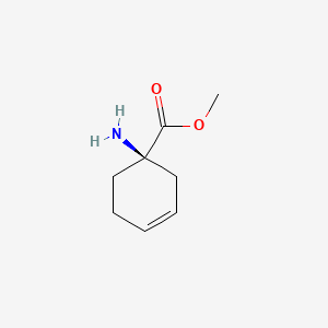 molecular formula C8H13NO2 B573993 Methyl (1R)-1-aminocyclohex-3-ene-1-carboxylate CAS No. 188177-98-2