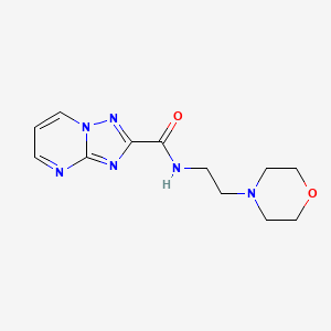molecular formula C12H16N6O2 B5739948 N~2~-(2-MORPHOLINOETHYL)[1,2,4]TRIAZOLO[1,5-A]PYRIMIDINE-2-CARBOXAMIDE 