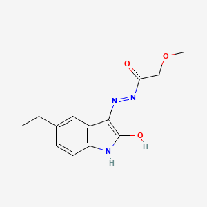 molecular formula C13H15N3O3 B5739995 N-[(5-ethyl-2-hydroxy-1H-indol-3-yl)imino]-2-methoxyacetamide 