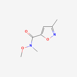 molecular formula C7H10N2O3 B574004 N-Methoxy-N,3-dimethylisoxazole-5-carboxamide CAS No. 173305-18-5