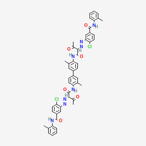4,4'-Bis[2-[2-chloro-5-(o-methylphenylcarbamoyl)phenylazo]acetoacetylamino]-3,3'-dimethylbiphenyl
