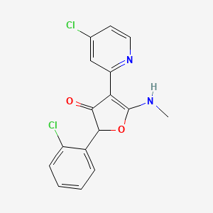 2-(2-Chlorophenyl)-4-(4-chloropyridin-2-yl)-5-(methylamino)furan-3-one