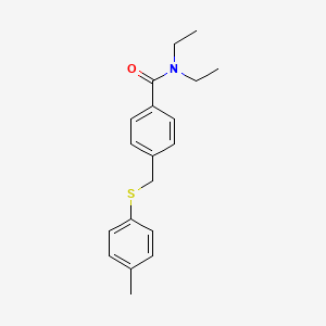 molecular formula C19H23NOS B5740214 N,N-diethyl-4-[(4-methylphenyl)sulfanylmethyl]benzamide 